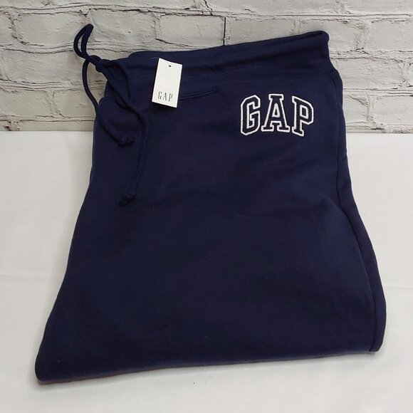 'GAP' CLASSIC FIT LOGO FLEECE LINED DRAWSTRING STRAIGHT-LEG SWEATPANTS - Picture 12 of 13